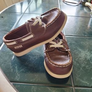 Toddler Boys Carter's Joshua 2 Brown Slip On Loafers Boat Dock Casual Shoes Sz 8